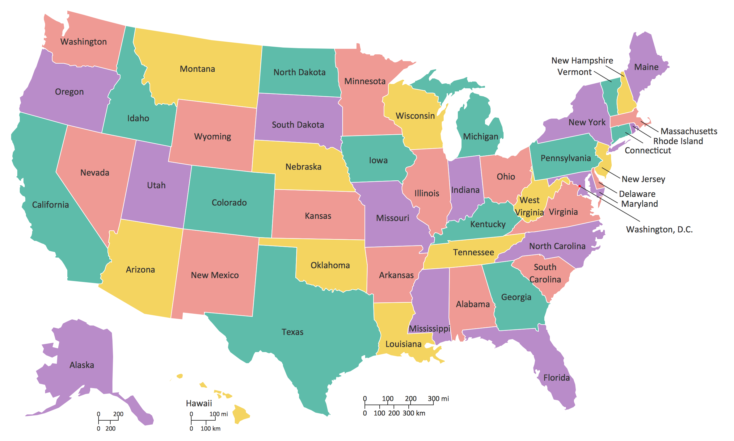 Geo Map USA 